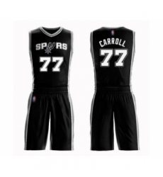 Men's San Antonio Spurs #77 DeMarre Carroll Authentic Black Basketball Suit Jersey - Icon Edition
