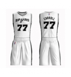 Men's San Antonio Spurs #77 DeMarre Carroll Swingman White Basketball Suit Jersey - Association Edition