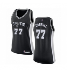 Women's San Antonio Spurs #77 DeMarre Carroll Swingman Black Basketball Jersey - Icon Edition
