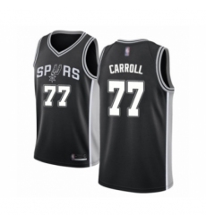 Youth San Antonio Spurs #77 DeMarre Carroll Swingman Black Basketball Jersey - Icon Edition