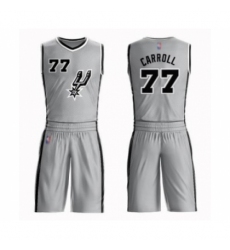 Youth San Antonio Spurs #77 DeMarre Carroll Swingman Silver Basketball Suit Jersey Statement Edition