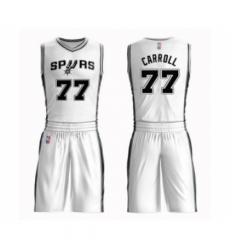 Youth San Antonio Spurs #77 DeMarre Carroll Swingman White Basketball Suit Jersey - Association Edition