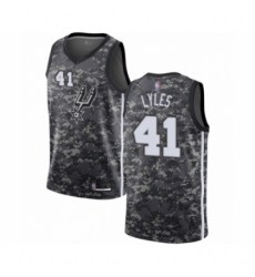 Men's San Antonio Spurs #41 Trey Lyles Authentic Camo Basketball Jersey - City Edition
