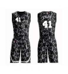 Men's San Antonio Spurs #41 Trey Lyles Swingman Camo Basketball Suit Jersey - City Edition