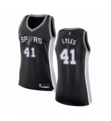 Women's San Antonio Spurs #41 Trey Lyles Swingman Black Basketball Jersey - Icon Edition