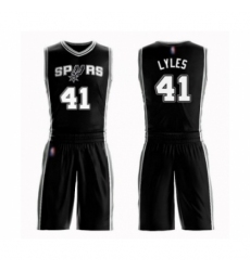 Youth San Antonio Spurs #41 Trey Lyles Swingman Black Basketball Suit Jersey - Icon Edition