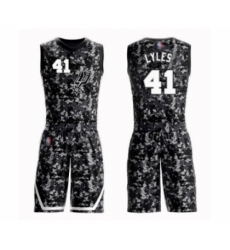 Youth San Antonio Spurs #41 Trey Lyles Swingman Camo Basketball Suit Jersey - City Edition