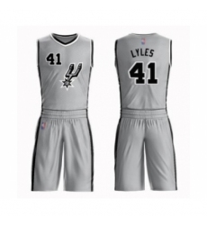 Youth San Antonio Spurs #41 Trey Lyles Swingman Silver Basketball Suit Jersey Statement Edition