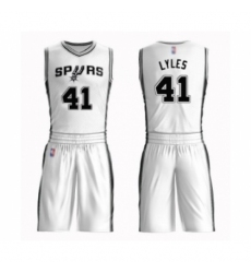 Youth San Antonio Spurs #41 Trey Lyles Swingman White Basketball Suit Jersey - Association Edition