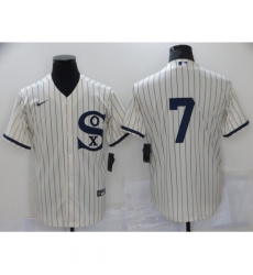 Men's Chicago White Sox #7 Tim Anderson Cream 2021 Field of Dreams Jersey