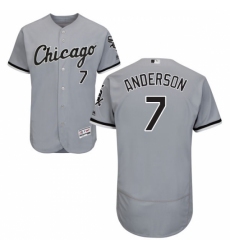 Men's Majestic Chicago White Sox #7 Tim Anderson Grey Flexbase Authentic Collection MLB Jersey