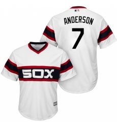 Men's Majestic Chicago White Sox #7 Tim Anderson Replica White 2013 Alternate Home Cool Base MLB Jersey