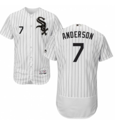 Men's Majestic Chicago White Sox #7 Tim Anderson White/Black Flexbase Authentic Collection MLB Jersey