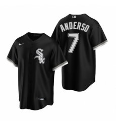 Men's Nike Chicago White Sox #7 Tim Anderson Black Alternate Stitched Baseball Jersey