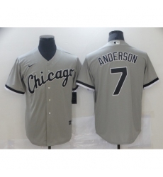 Men's Nike Chicago White Sox #7 Tim Anderson Gray Alternate Flex Base Jersey