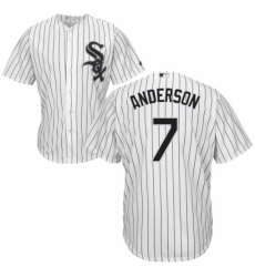 Youth Majestic Chicago White Sox #7 Tim Anderson Replica White Home Cool Base MLB Jersey