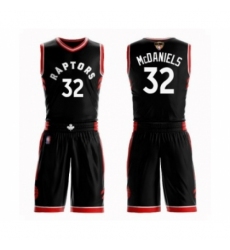 Men's Toronto Raptors #32 KJ McDaniels Swingman Black 2019 Basketball Finals Bound Suit Jersey Statement Edition