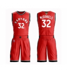 Men's Toronto Raptors #32 KJ McDaniels Swingman Red 2019 Basketball Finals Bound Suit Jersey - Icon Edition