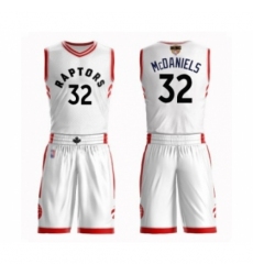 Men's Toronto Raptors #32 KJ McDaniels Swingman White 2019 Basketball Finals Bound Suit Jersey - Association Edition