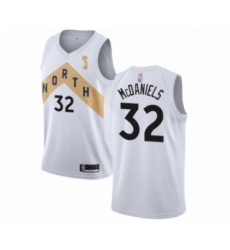 Men's Toronto Raptors #32 KJ McDaniels Swingman White 2019 Basketball Finals Champions Jersey - City Edition