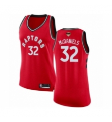 Women's Toronto Raptors #32 KJ McDaniels Swingman Red 2019 Basketball Finals Bound Jersey - Icon Edition