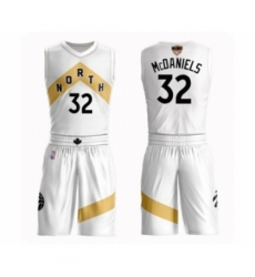 Women's Toronto Raptors #32 KJ McDaniels Swingman White 2019 Basketball Finals Bound Suit Jersey - City Edition