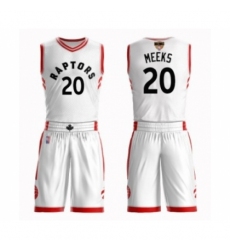 Youth Toronto Raptors #20 Jodie Meeks Swingman White 2019 Basketball Finals Bound Suit Jersey - Association Edition