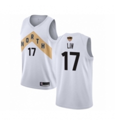 Youth Toronto Raptors #17 Jeremy Lin Swingman White 2019 Basketball Finals Bound Jersey - City Edition