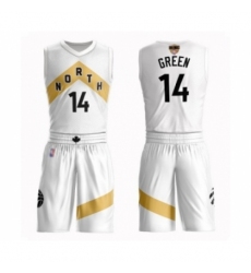 Men's Toronto Raptors #14 Danny Green Swingman White 2019 Basketball Finals Bound Suit Jersey - City Edition