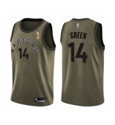 Youth Toronto Raptors #14 Danny Green Swingman Green Salute to Service 2019 Basketball Finals Champions Jersey