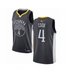 Men's Golden State Warriors #4 Quinn Cook Swingman Black Basketball 2019 Basketball Finals Bound Jersey - Statement Edition