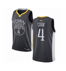 Women's Golden State Warriors #4 Quinn Cook Swingman Black Basketball 2019 Basketball Finals Bound Jersey - Statement Edition