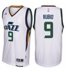 Utah Jazz #9 Ricky Rubio Home White New Swingman Stitched NBA Jersey