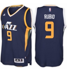 Utah Jazz #9 Ricky Rubio Road Navy New Swingman Stitched NBA Jersey