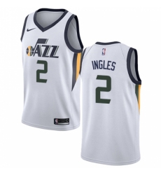 Men's Nike Utah Jazz #2 Joe Ingles White NBA Swingman Association Edition Jersey