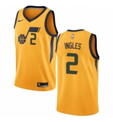 Men's Nike Utah Jazz #2 Joe Ingles Yellow NBA Swingman Statement Edition Jersey