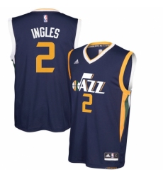 Utah Jazz #2 Joe Ingles Navy Blue New Swingman Road Jerse