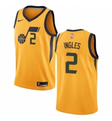 Youth Nike Utah Jazz #2 Joe Ingles Yellow NBA Swingman Statement Edition Jerseyy