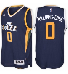 Utah Jazz #0 Nigel Williams-Goss Road Navy New Swingman Stitched NBA Jersey