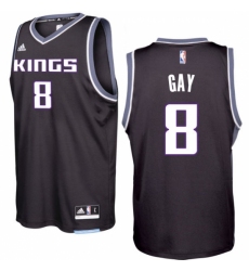 Sacramento Kings #8 Rudy Gay 2016-17 Seasons Black Alternate New Swingman Jersey