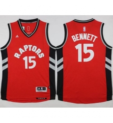 Raptors #15 Anthony Bennett Red Stitched NBA Jersey