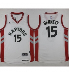 Raptors #15 Anthony Bennett White Stitched NBA Jersey