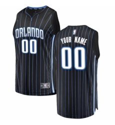 Men's Orlando Magic Fanatics Branded Black Fast Break Custom Replica Jersey - Statement Edition