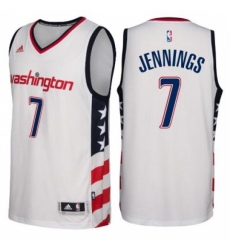 Men's Washington Wizards #7 Brandon Jennings adidas White Swingman Stars & Stripes Jersey