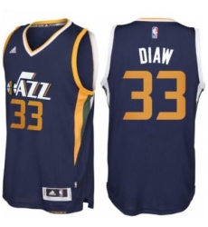 Men's Utah Jazz #33 Boris Diaw adidas Navy Blue New Swingman Road Jersey