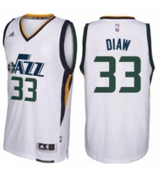 Men's Utah Jazz #33 Boris Diaw adidas White New Swingman Home Jersey