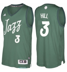 Men's Utah Jazz #3 George Hill Green 2016-2017 Christmas Day NBA Swingman Jersey