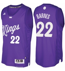 Men's Sacramento Kings #22 Matt Barnes Purple 2016-2017 Christmas Day NBA Swingman Jersey