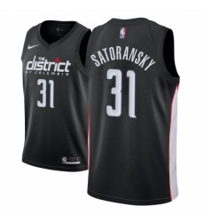 Men NBA 2018-19 Washington Wizards #31 Tomas Satoransky City Edition Black Jersey