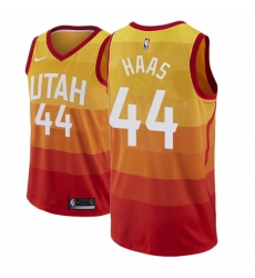 Men NBA 2018-19 Utah Jazz #44 Isaac Haas City Edition Red Jersey